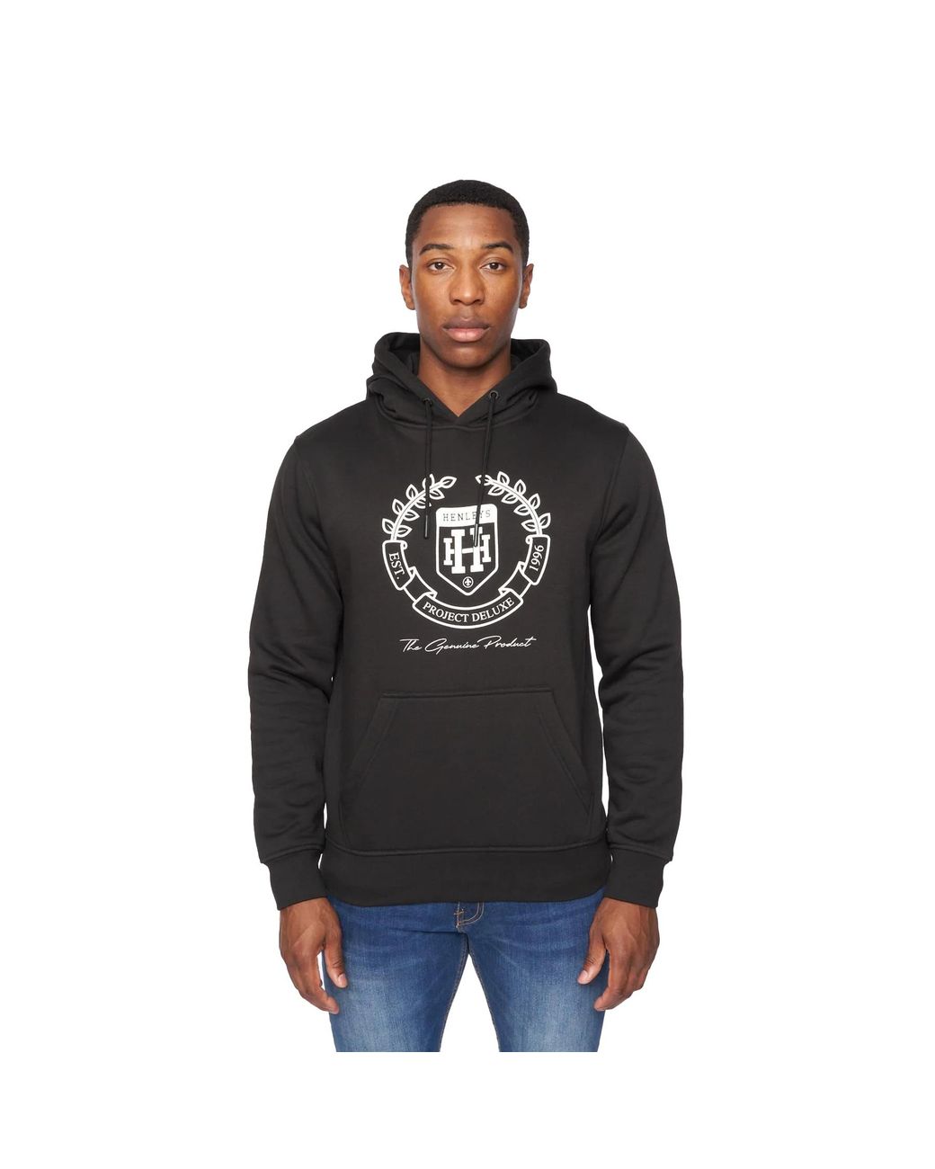 Henleys Black Myer Hoodie for men