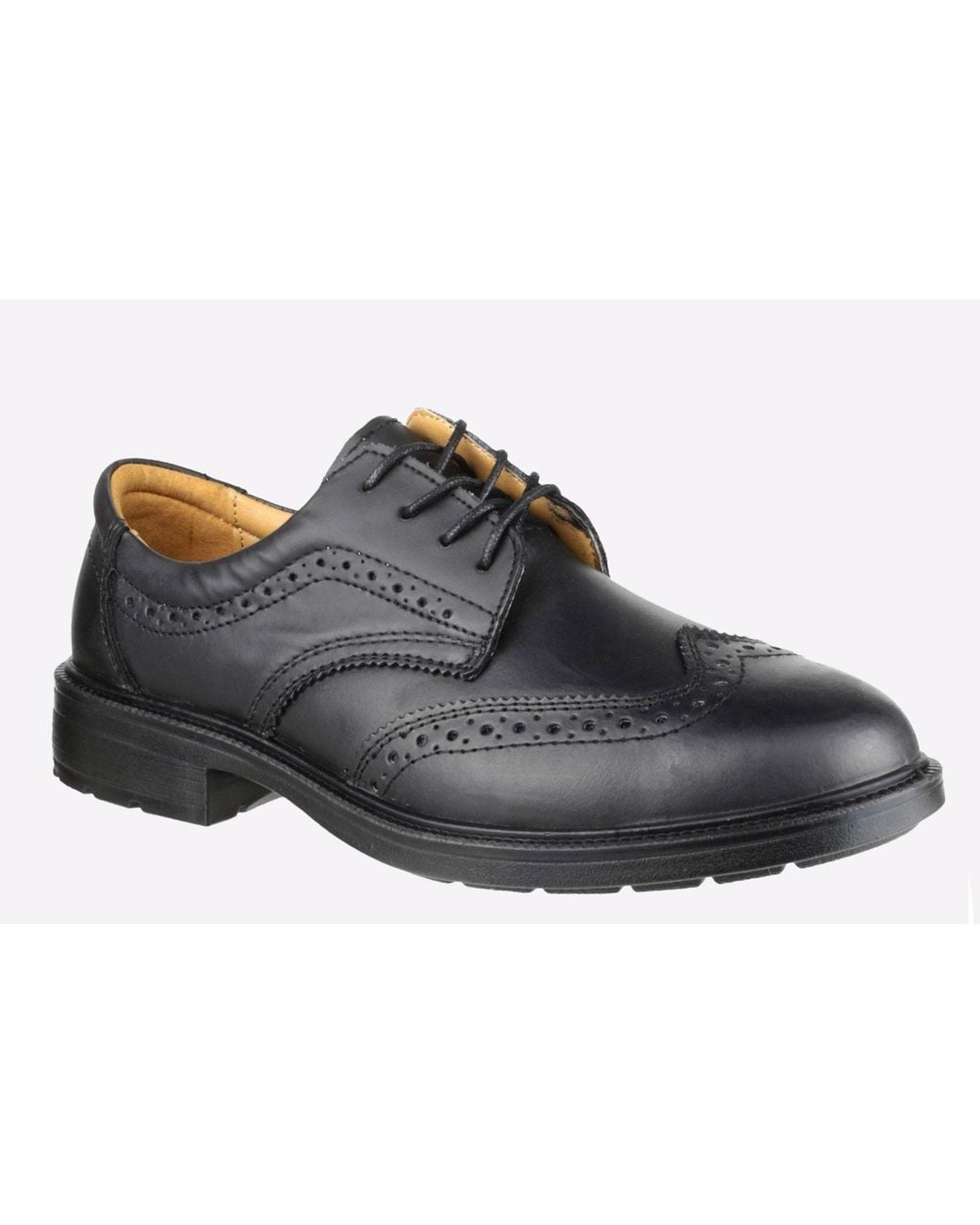 Amblers Safety Black Fs44 Brogue for men