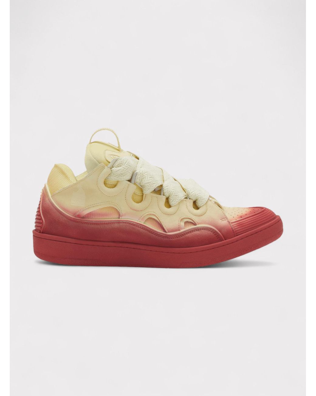 Lanvin Pink Leather Curb Radiant Sneakers Venus for men