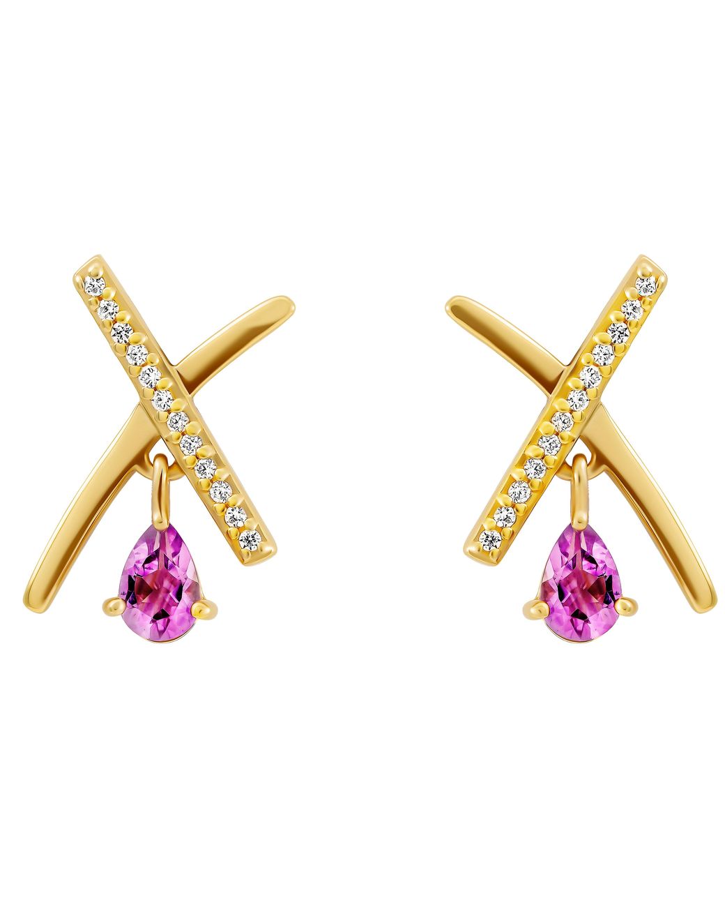 Orphelia Metallic 'Charlotte' 925 Sterling Drop Earrings