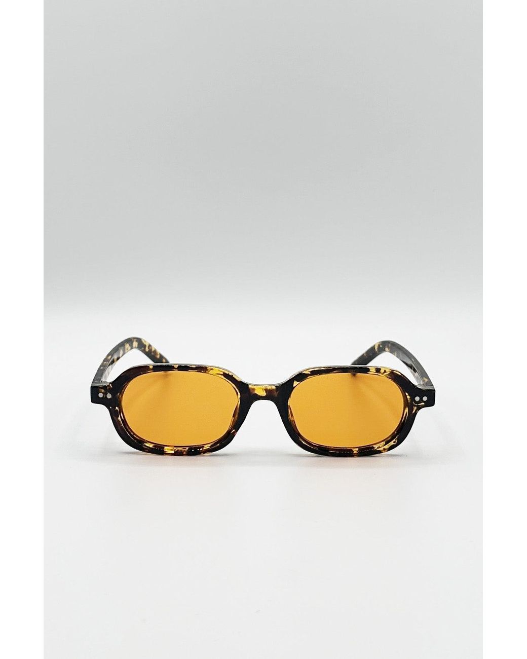 SVNX Natural Retro Rounded Square Sunglasses