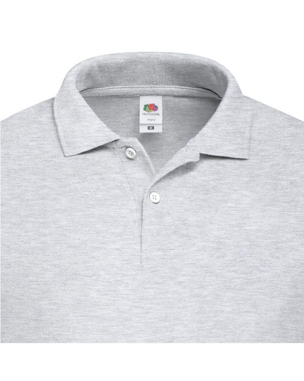 Fruit Of The Loom White Original Polo Shirt Heather) for men