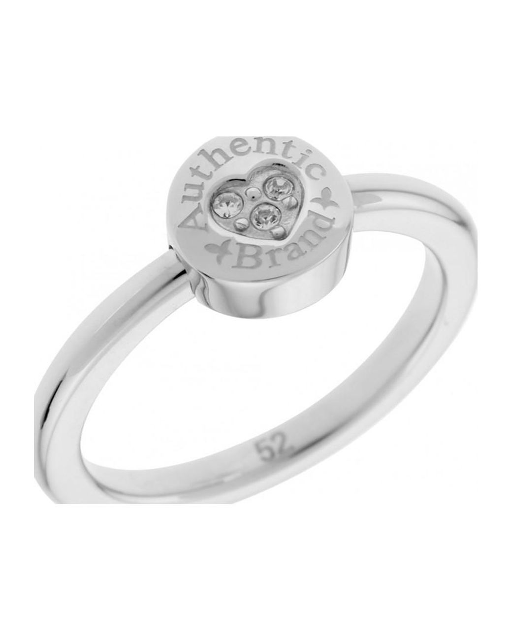 Guess White Usr81003-56R Ladies Ring