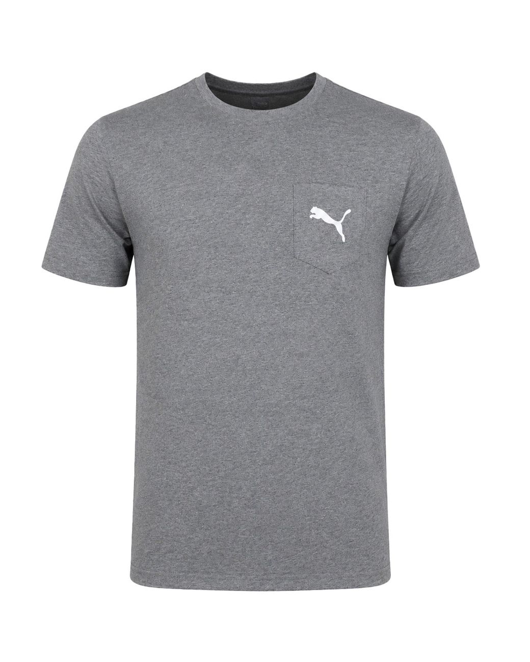PUMA Gray Pocket M 2.0 T-Shirt Cotton for men