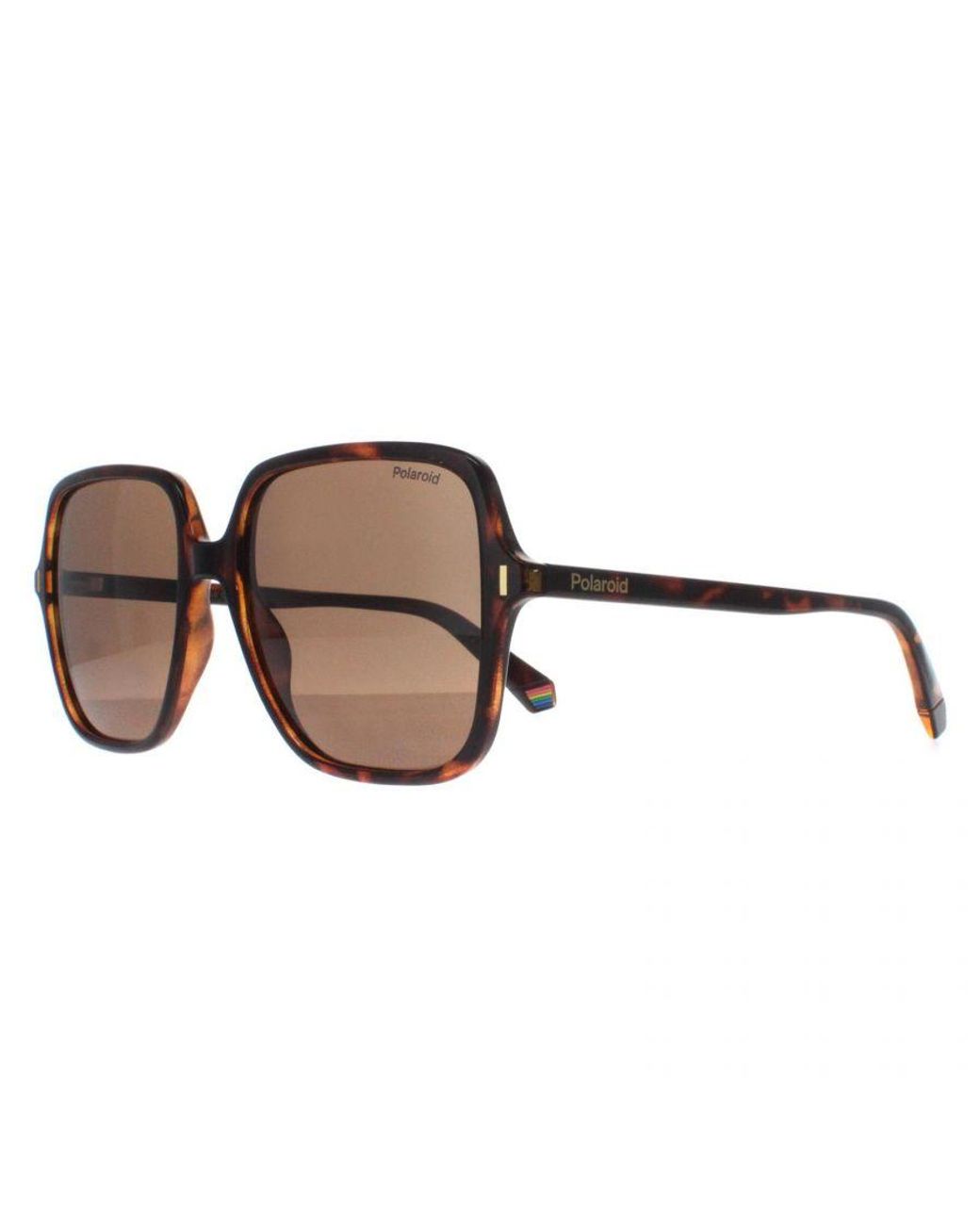 Polaroid Brown Square Frame Polarized Sunglasses