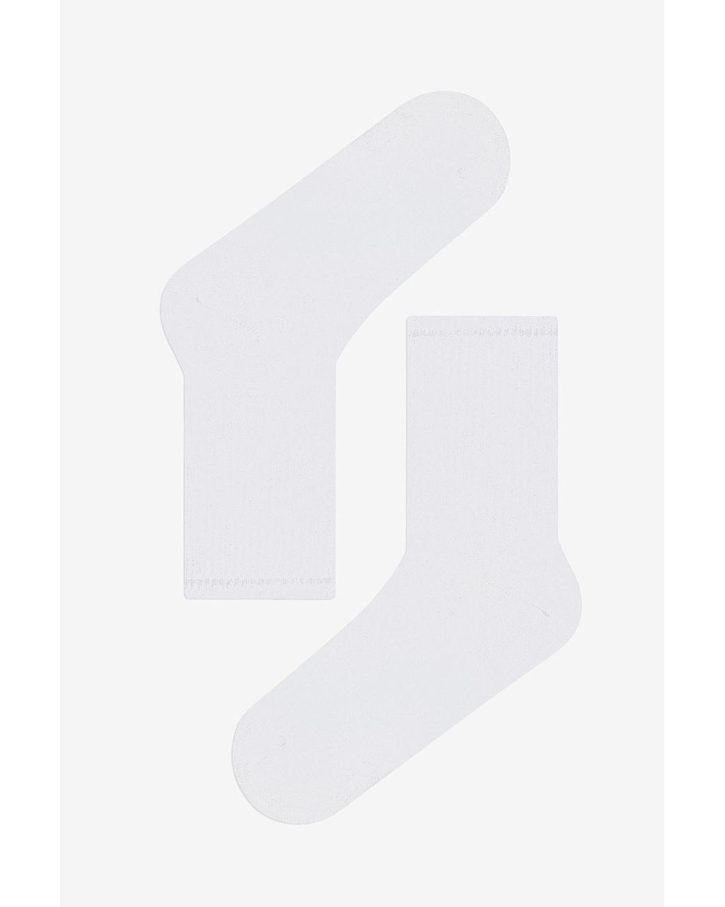 Penti White 10-Pack Ribbed Crew Socks