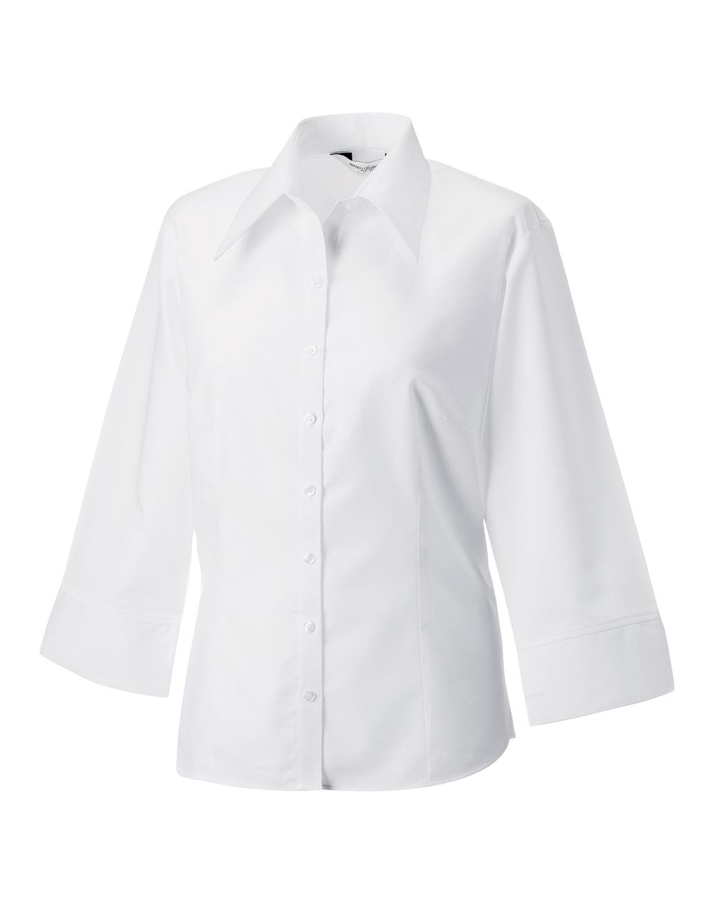 Russell White Collection /Ladies 3/4 Sleeve Tencel Fitted Shirt