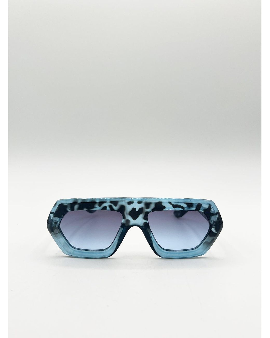 SVNX Blue Cross-Border Flat Sunglasses