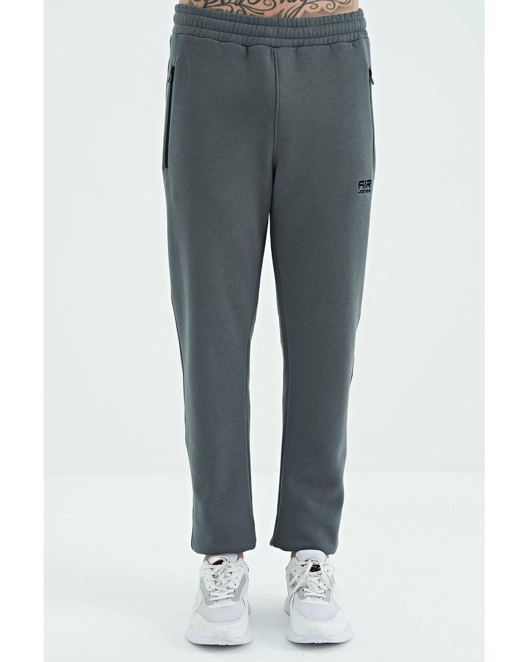 TOMMY LIFE Blue Regular Fit Fleece Sweatpants for men