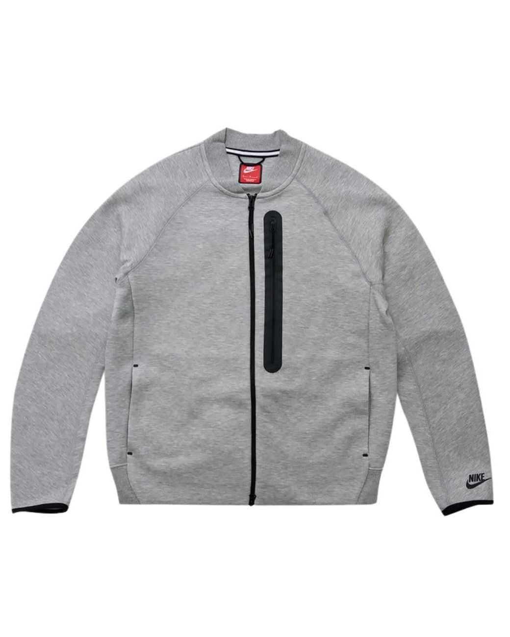 Nike Gray Plain Zip Up Track Jacket for men