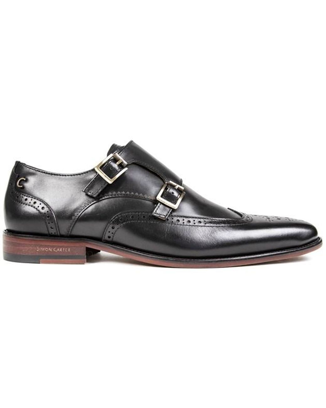 Simon Carter Black Spaniel Shoes for men