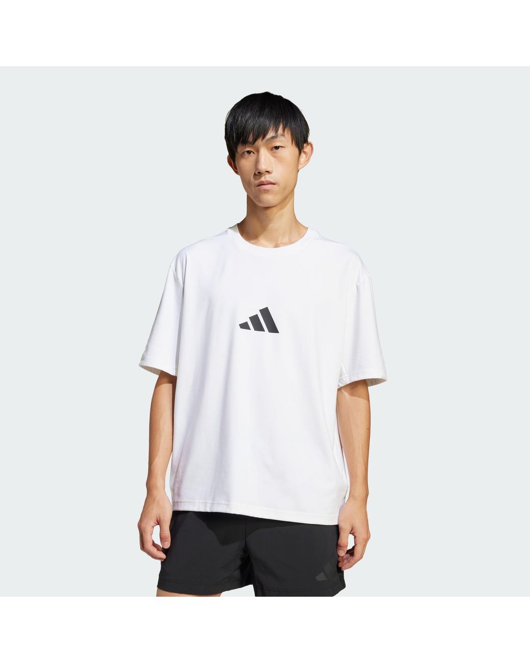 Adidas White Z.N.E. Loose-Fit Tee for men