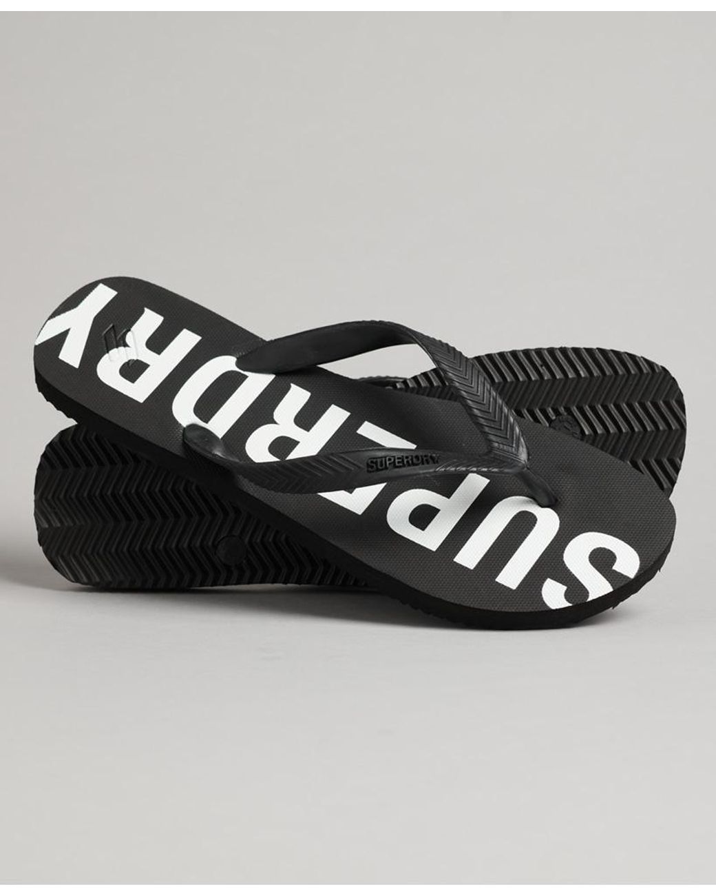 Superdry Code Essential Teenslippers in het Metallic voor heren