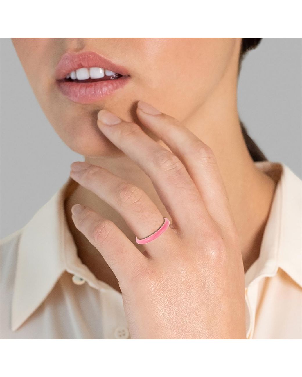 Glanzstücke München Pink Ring Sterling
