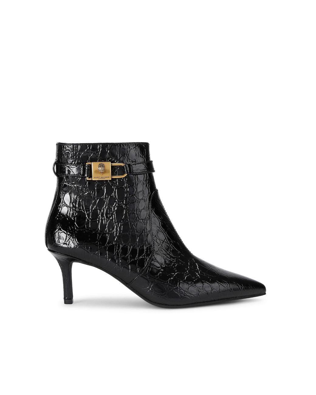 Kurt Geiger Black Leather Brixton Ankle Boots