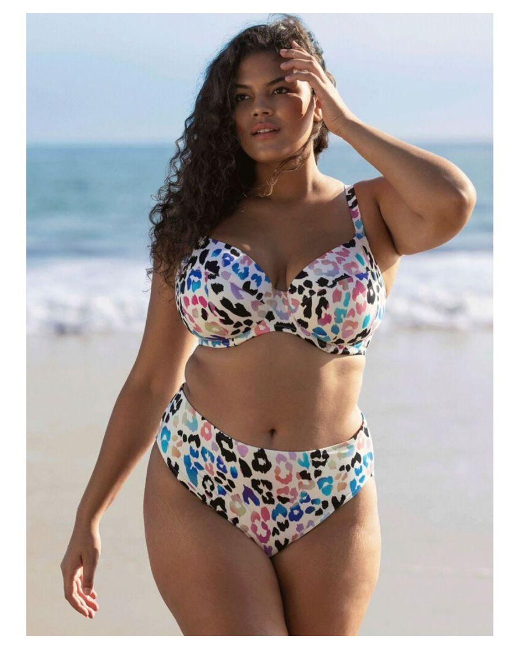 Elomi Blue Party Bay Plunge Bikini Top