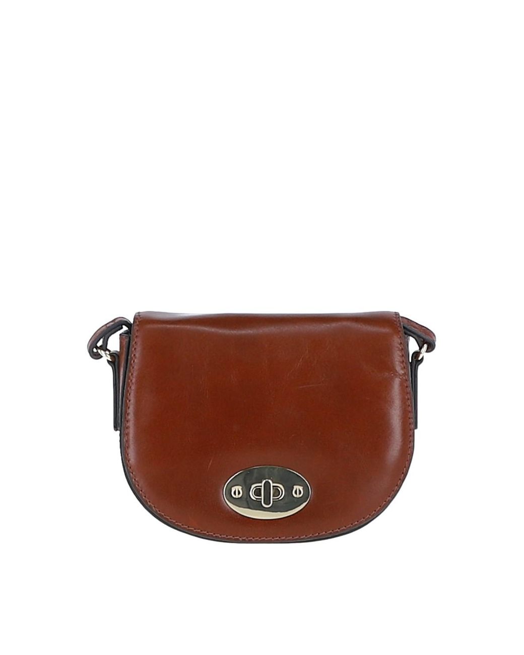 Ashwood Leather Brown 'Borsa Della Moda' Real Saddle Crossbody Bag