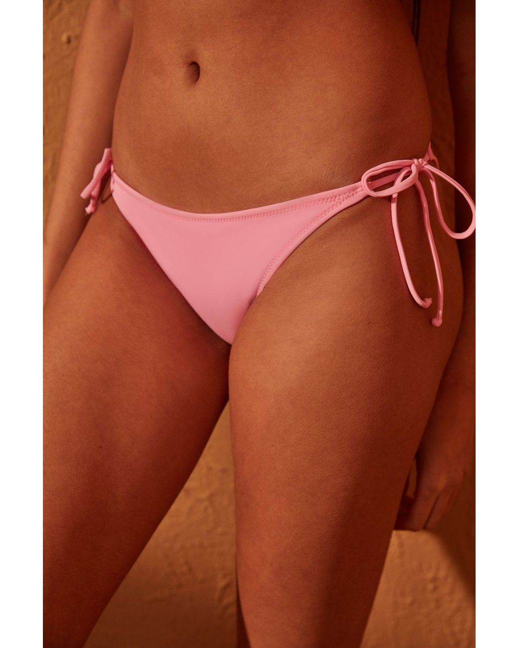 Penti Brown Low-Waist Tie-Side Bikini Bottoms