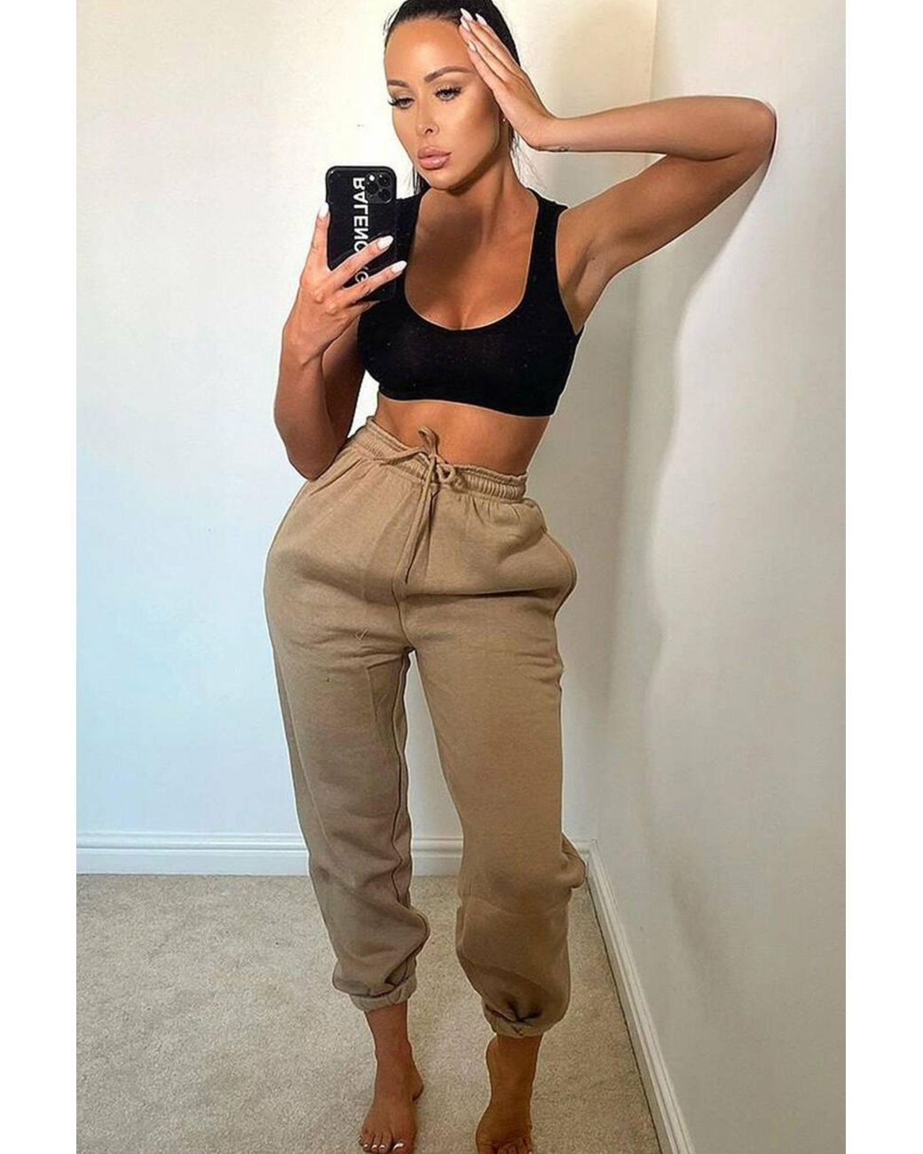 Femme Luxe Natural Cuffed Joggers Lizzie