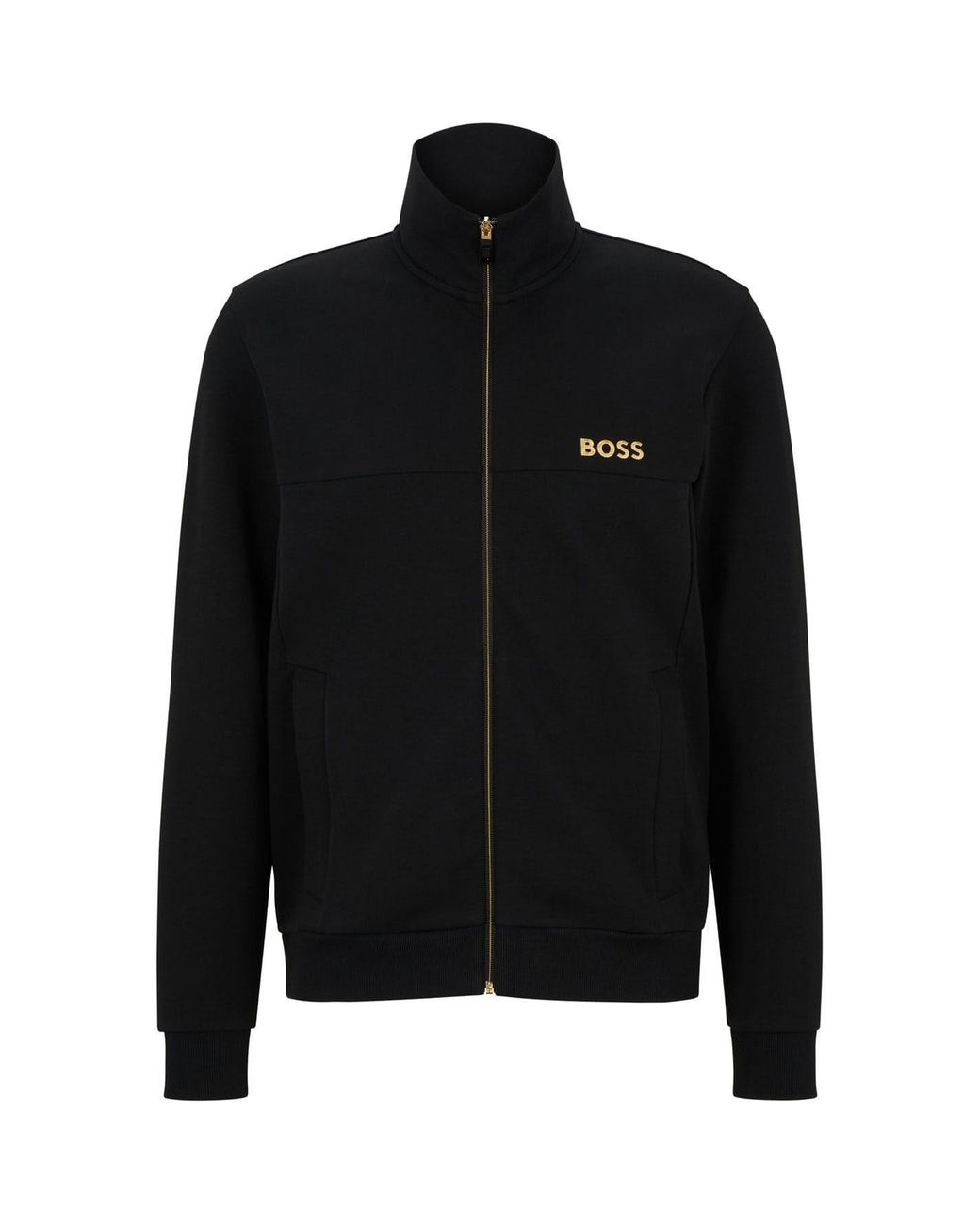 Boss Black Regular Fit Funnel Neck Long Sleeve Sweatshirt for men