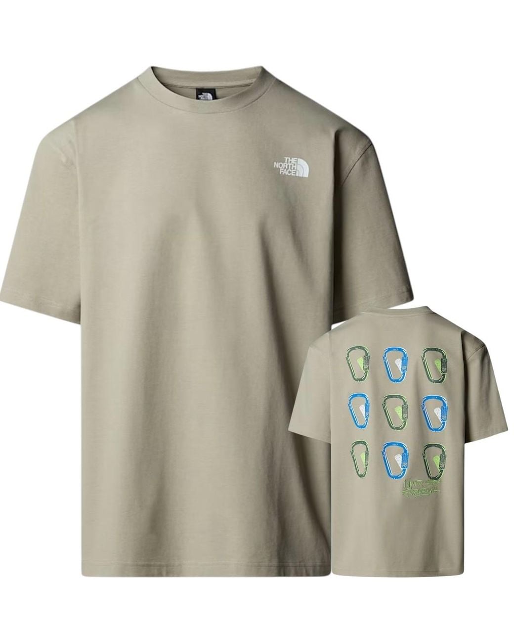 The North Face Brown U Ss Nse Oversized T-Shirt Clay Cotton for men