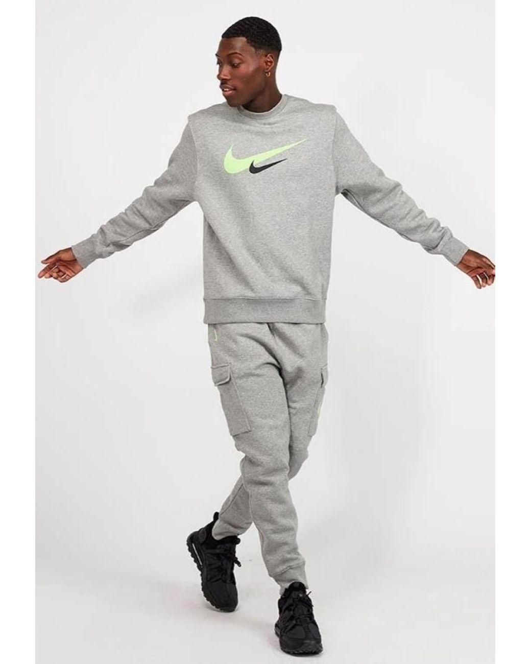 Nike Sportswear Printed Two Swoosh Tracksuit in White for Men Lyst UK