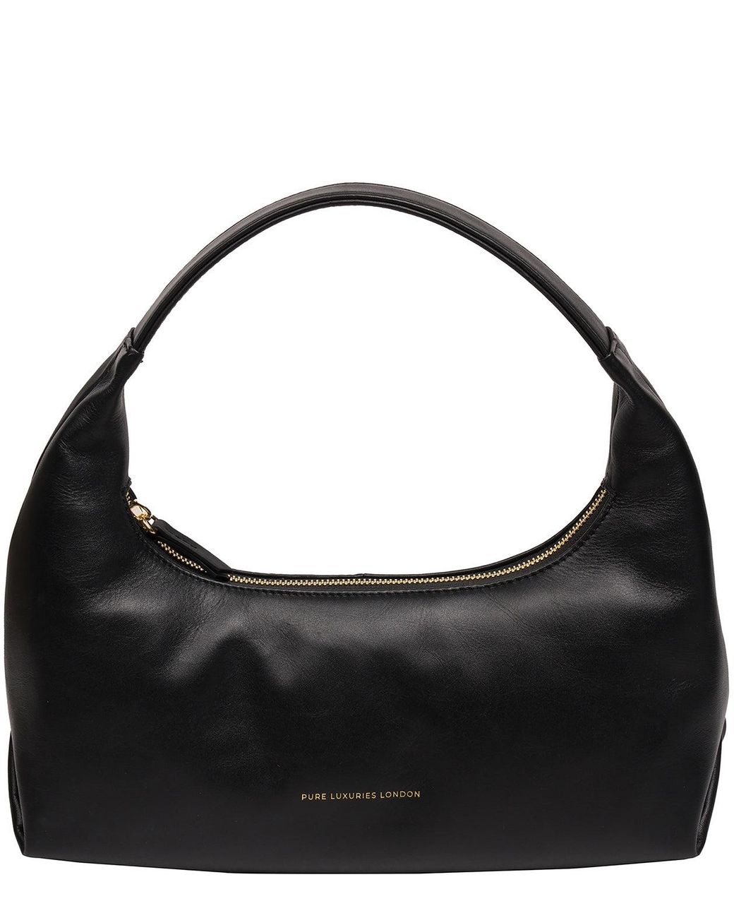 Pure Luxuries Black 'Reese' Nappa Leather Grab Bag