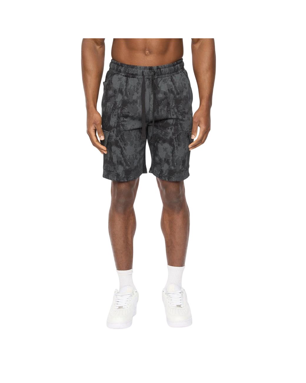 Crosshatch Black Bardon Camo Cargo Shorts Camo) for men