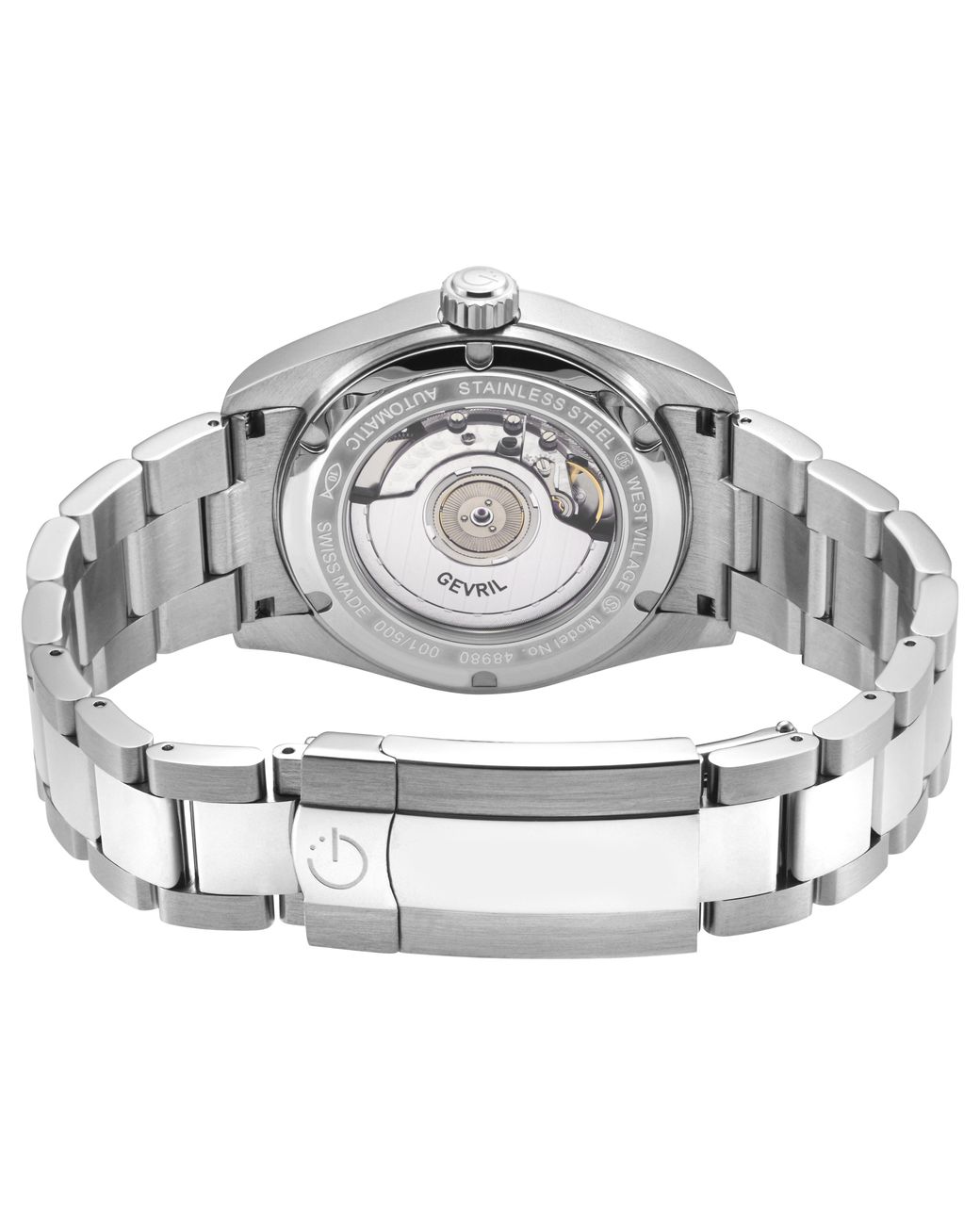 Gevril Gray Automatic West Village 316L Stainless Steel Case, Sunray Dial, Bracelet for men