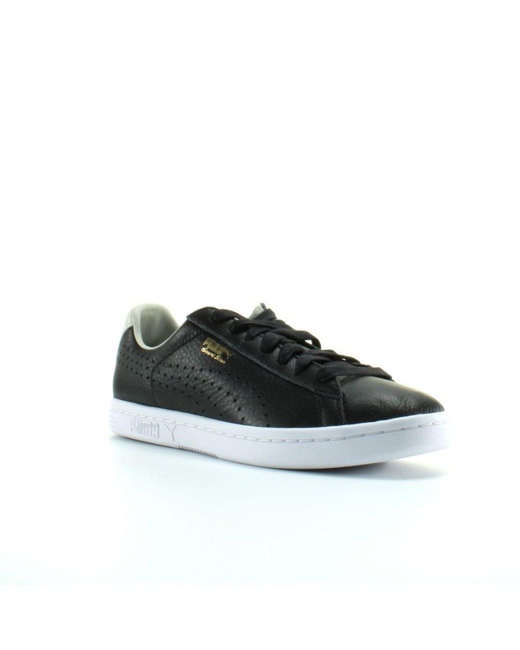 PUMA Black Court Star Nm Leather Lace Up Trainers 357883 10 for men