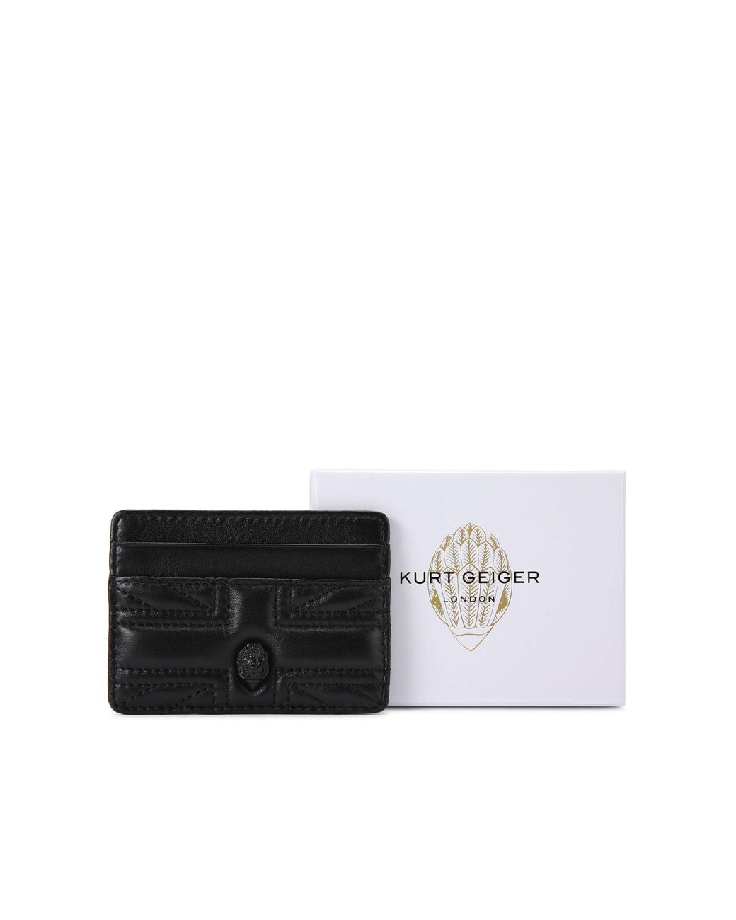 Kurt Geiger Black Leather Kgl Uj Card Holder Dr