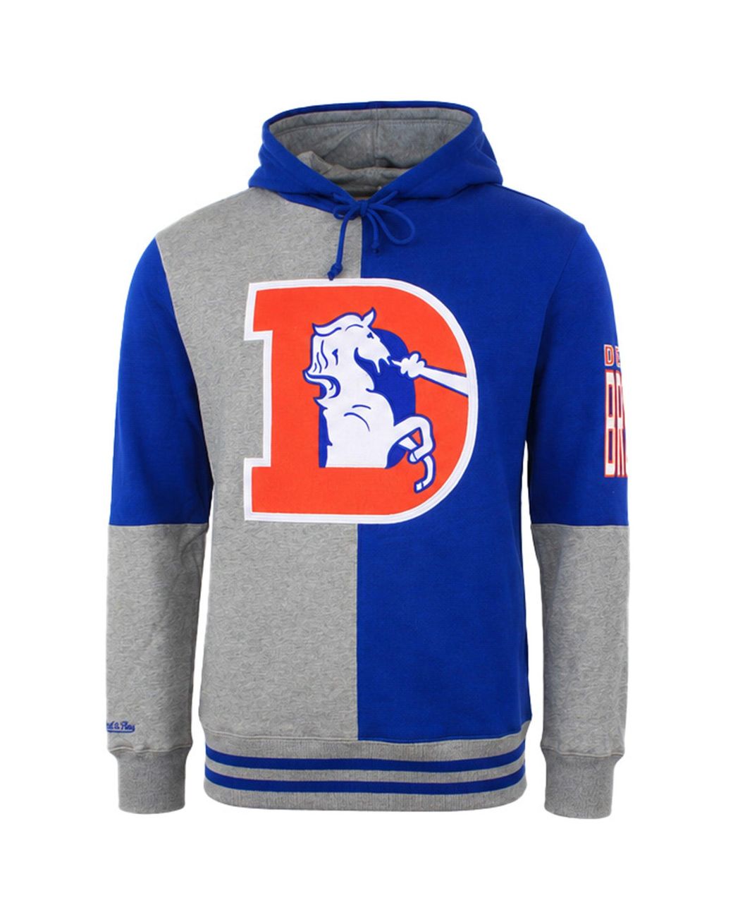 Mitchell & Ness Blue Nfl Denver Broncos Split Color Hoodie for men