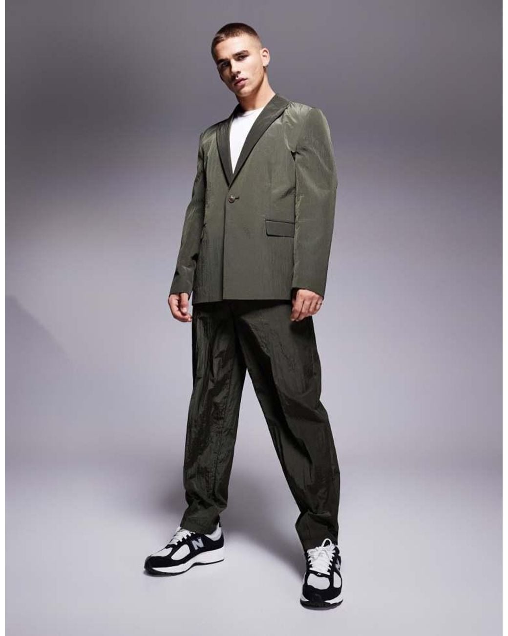 ASOS Gray Slouchy Regular Suit Jacket for men