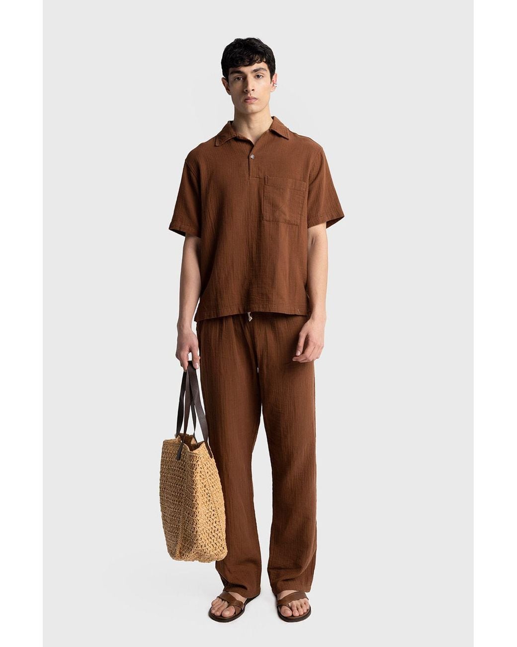 Giesto Multicolor Relaxed Fit Cotton Short Sleeve Shirt for men