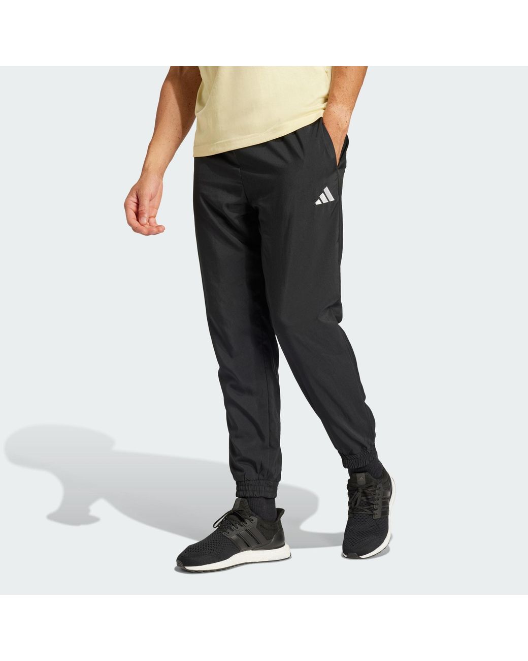 Adidas Black Essentials Small Logo Stanford Pants for men