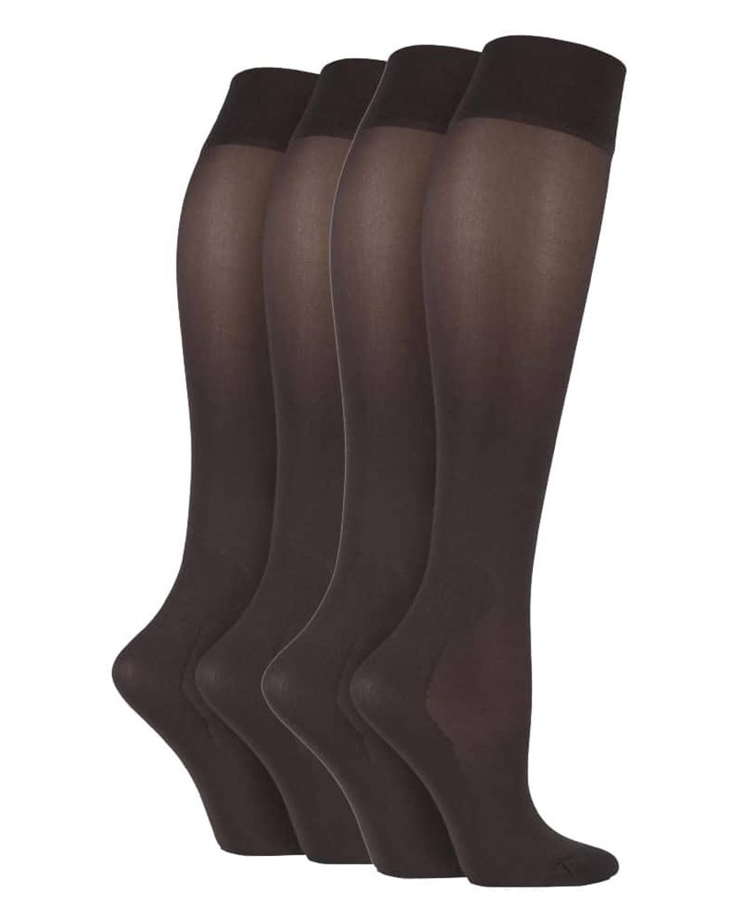 IOMI Brown 2 Pairs Ladies 40 Denier Compression Knee High Energising Socks