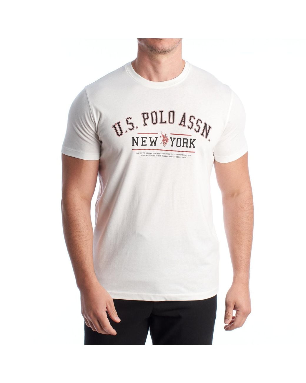 U.S. POLO ASSN. White Cotton Short Sleeve T-Shirt Us42154024 for men