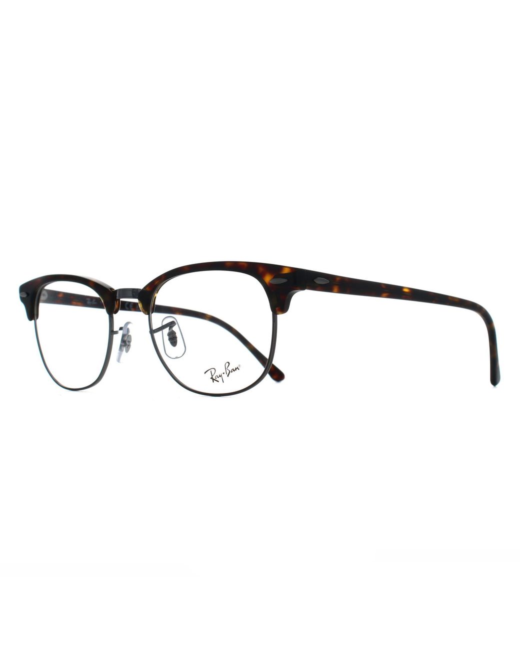 Ray-Ban Brown Square Dark Havana Rx5154 Clubmaster