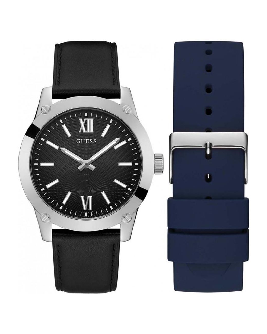 Guess Blue Gw0630G1 Crescent Watch And Strap Gift Set for men