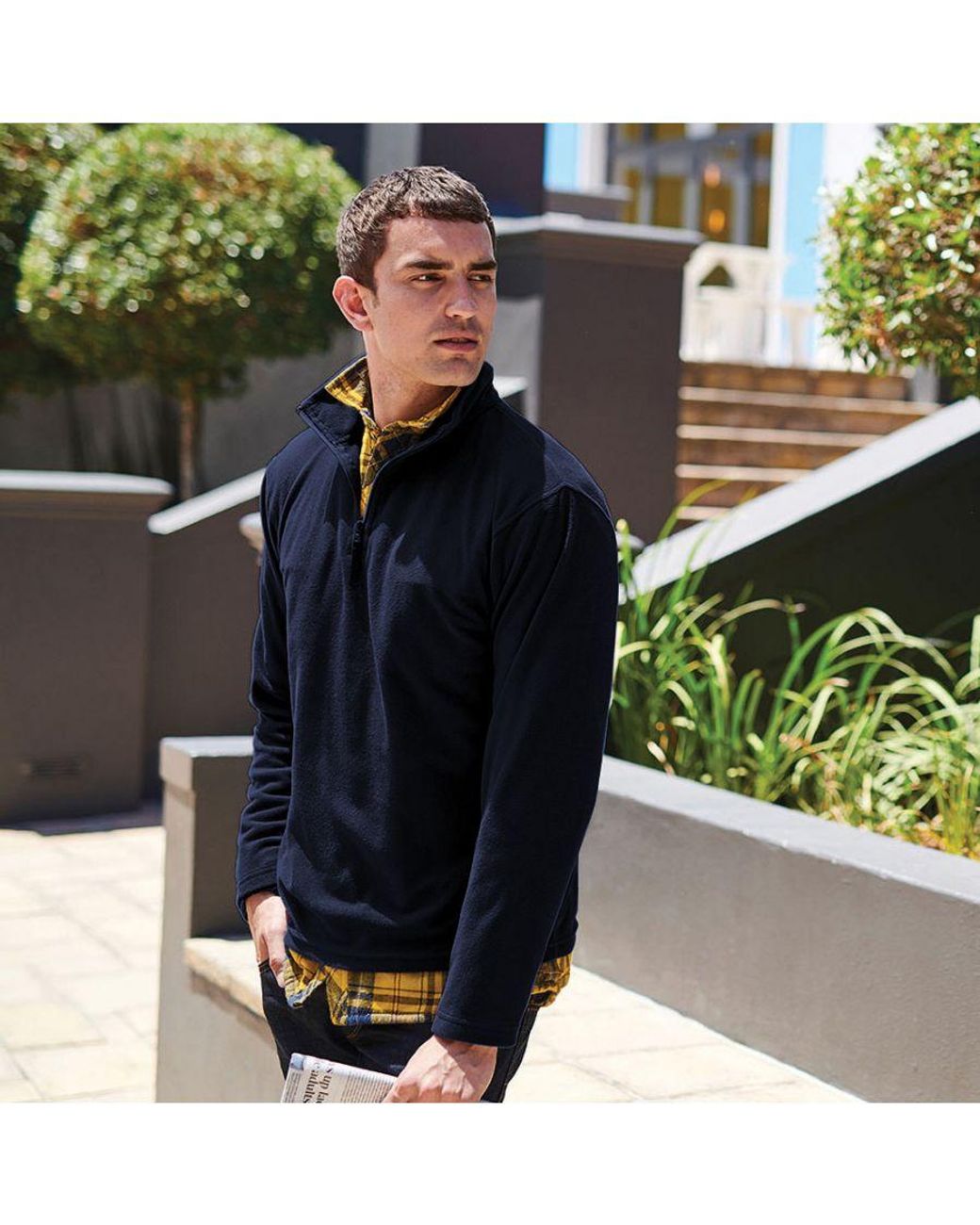 Regatta Blue 170 Series Anti-Pill Zip Neck Micro Fleece (Dark) for men