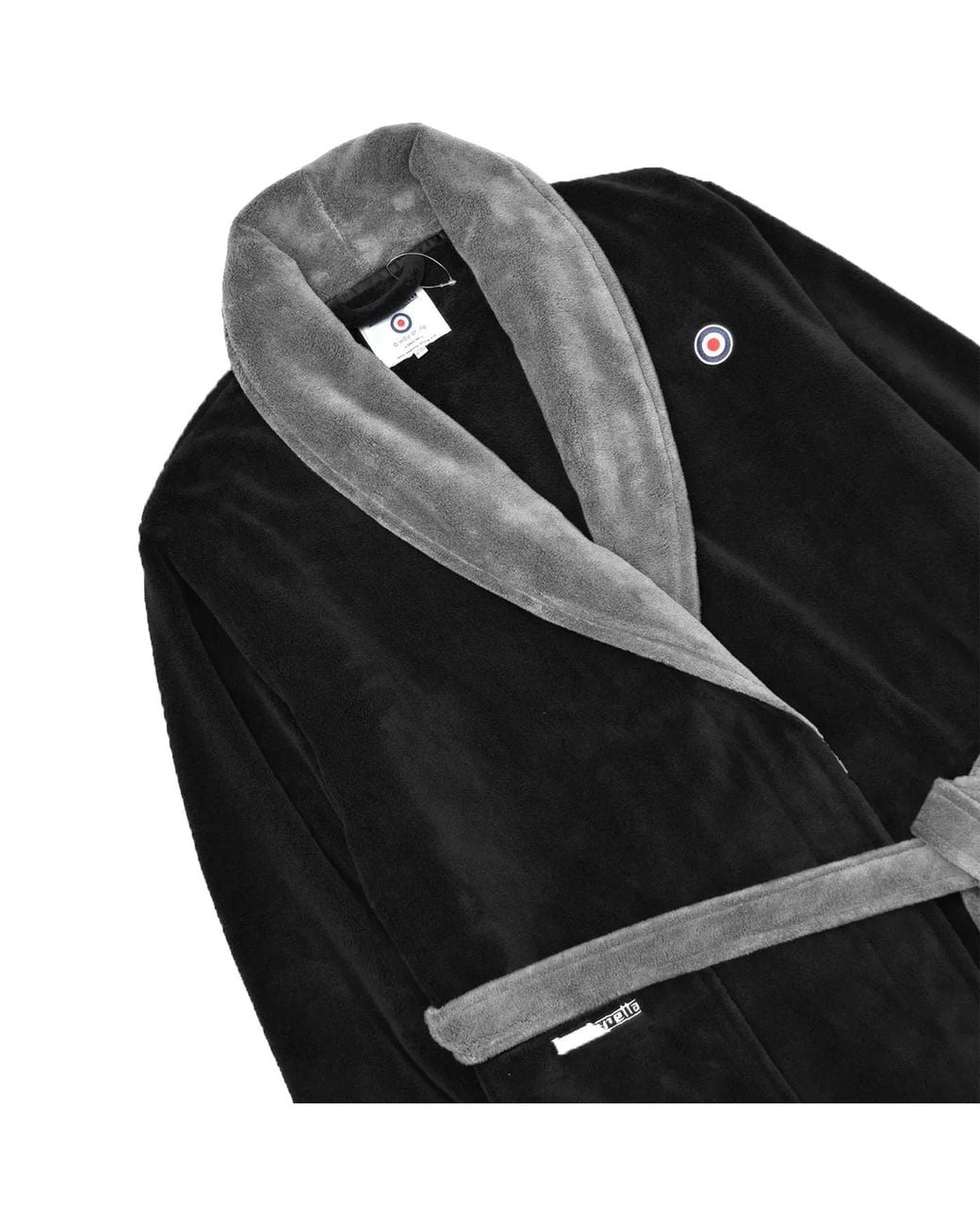 Lambretta Black Luxury Aw24 Dressing Gown Fleece for men