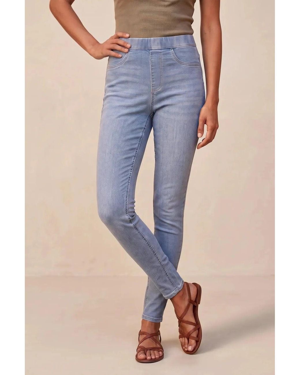Secret Label Blue High Waisted Jeggings