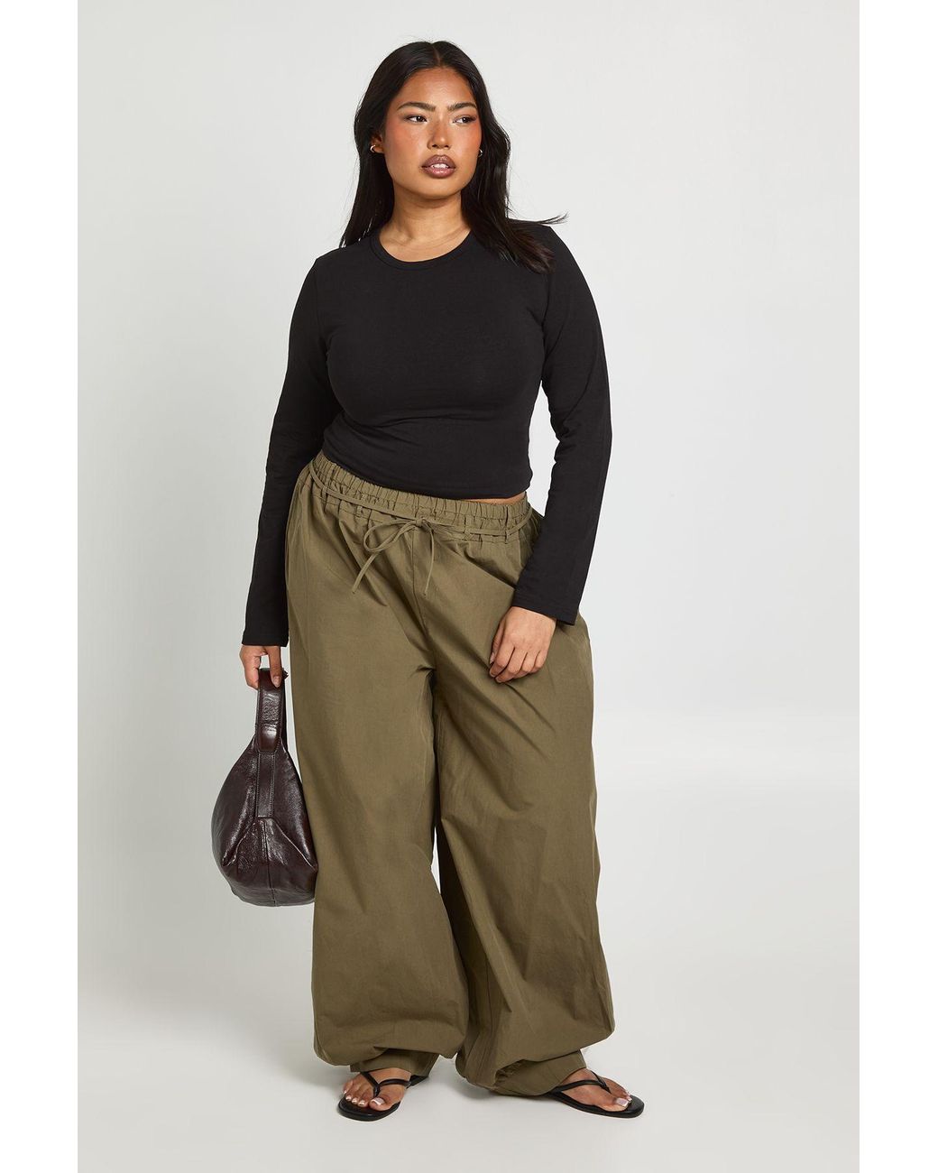 Boohoo Black Plus Basic Long Sleeve Fitted Top