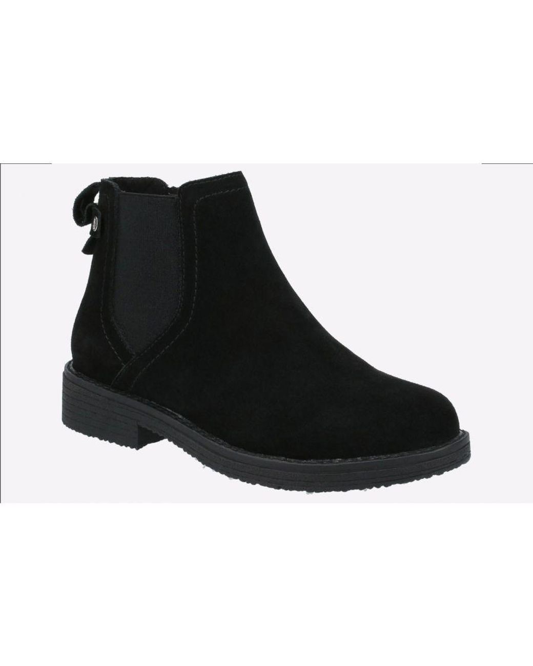 Hush Puppies Black Maddy Memory Foam Leather