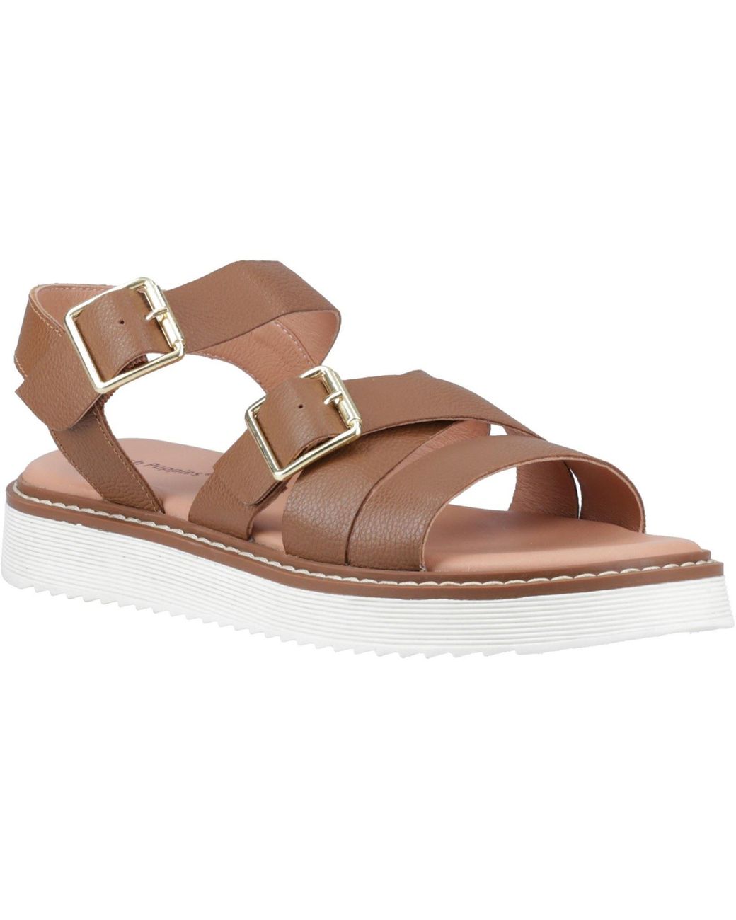 Hush Puppies Brown Cady Leather Sandals