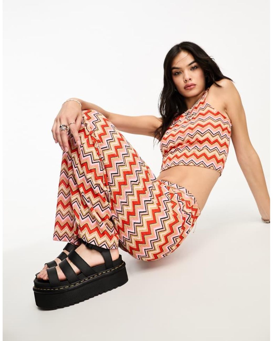ONLY White Boho Straight Leg Trouser Co-Ord