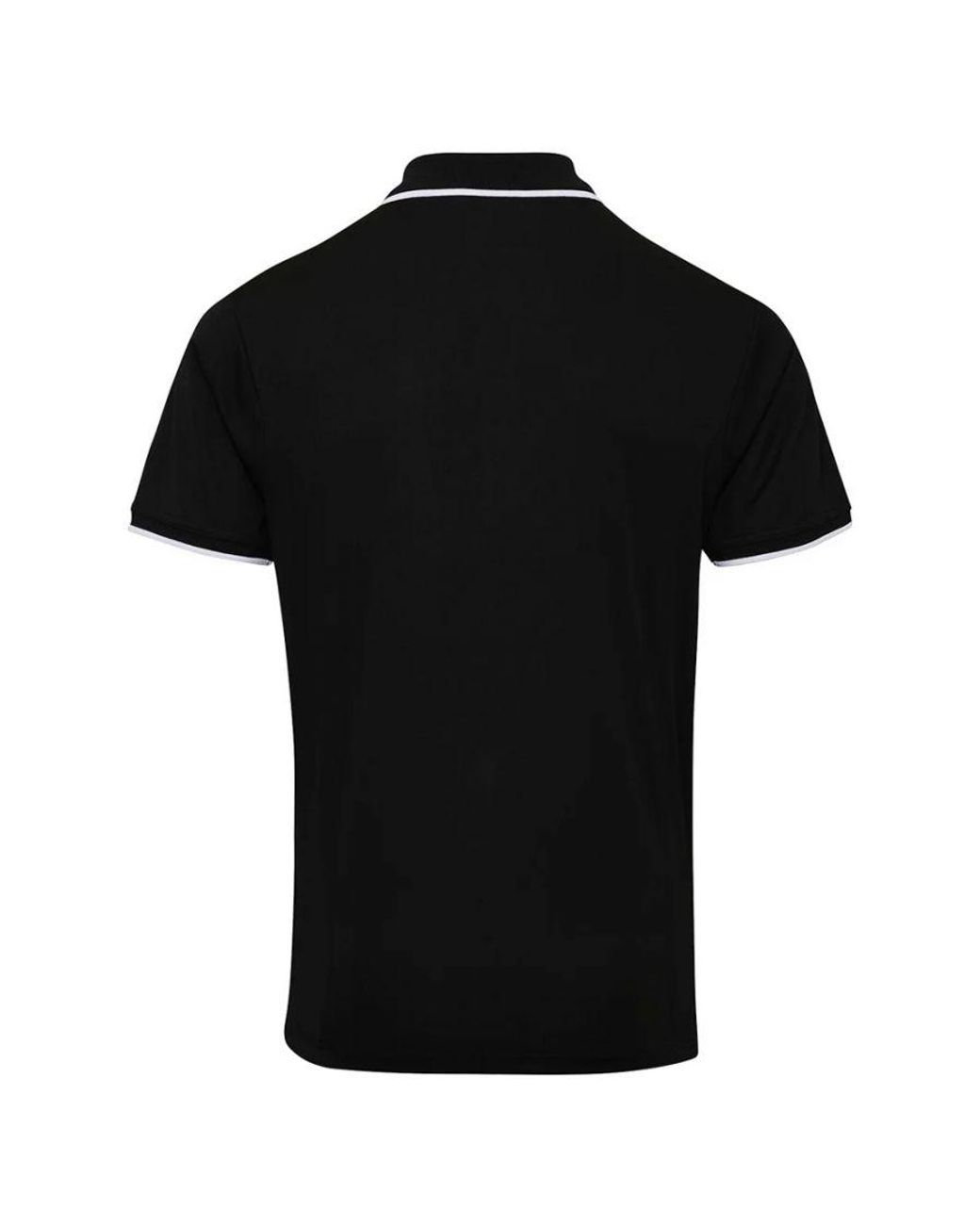 PREMIER Black Coolchecker Contrast Pique Polo Shirt for men