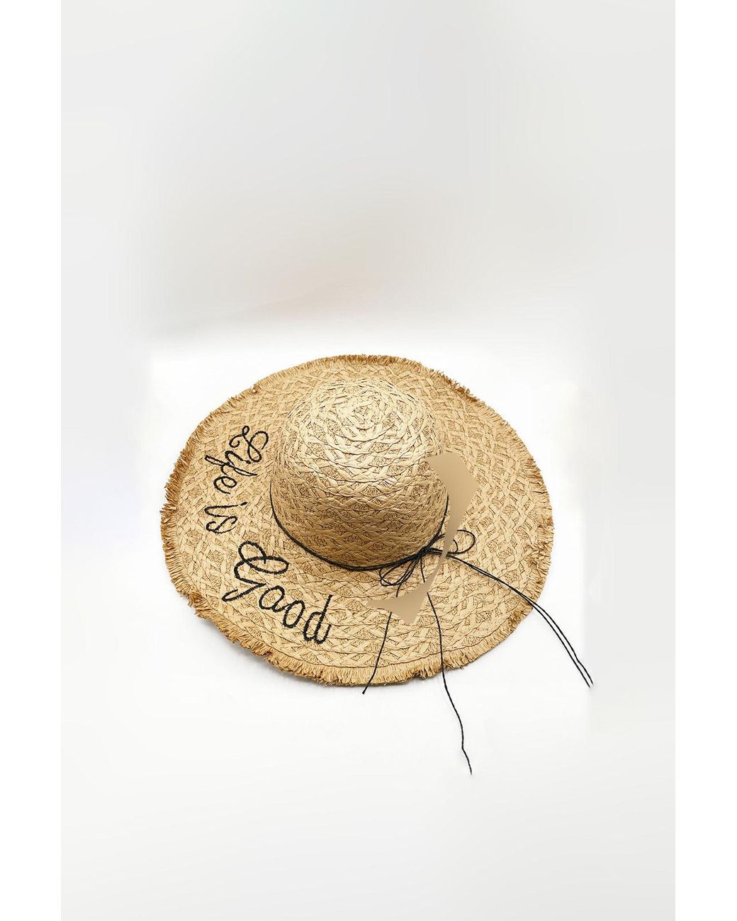 SVNX Natural Life Is Good Straw Sun Hat
