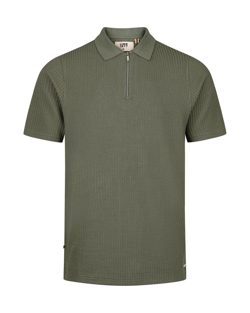 Luke 1977 Green Waffle Polo for men