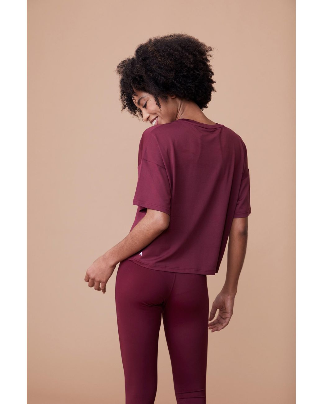 Mountain Warehouse Purple 'Shadow' Crop Top Breathable Quick Dry Sports Tee